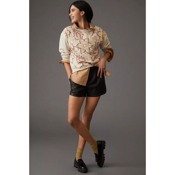 New Anthropologie Tiny Helena Floral Embroidered Pullover Sweatshirt $128 XS - Picture 2 of 7